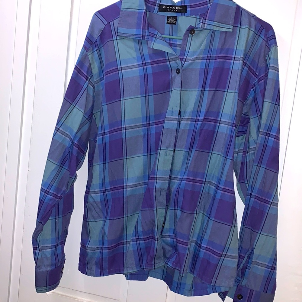 Womens Blue long sleeve flannel 💙